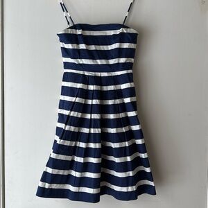 GAP dress navy and white  pockets removable straps side zipper